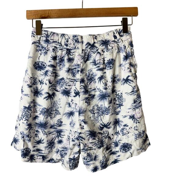 Abercrombie & Fitch Linen Shorts Womens XS White Bermuda Hawaiian Casual Preppy - Picture 3 of 12